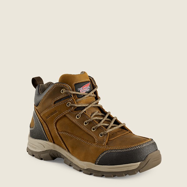 Red Wing Hiking Boots Mens Brown - Truhiker - 5-inch Safety Toe - 1243650-NM